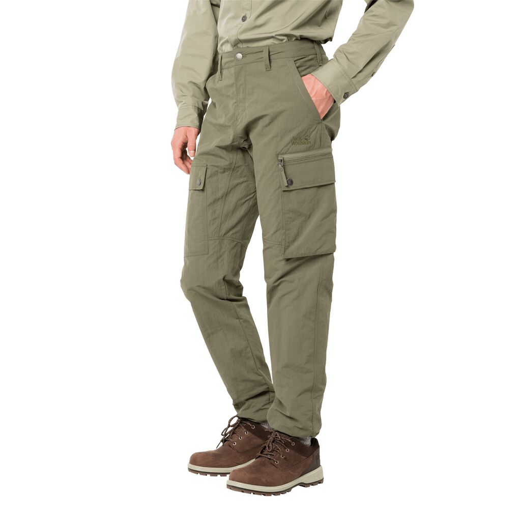 Jack Wolfskin LAKESIDE Férfi Alkalmi Nadrág Khaki - GPDLBQ-490